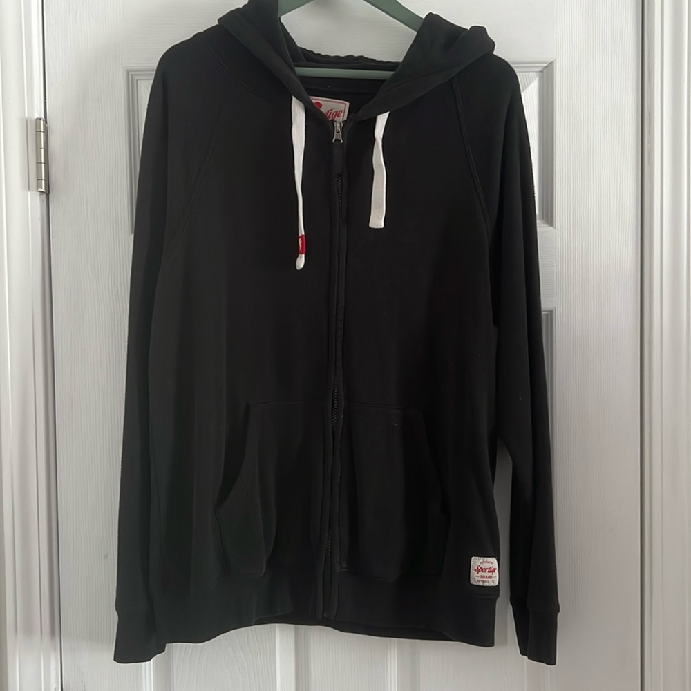 Sportiqe black zip up hoodie size XL